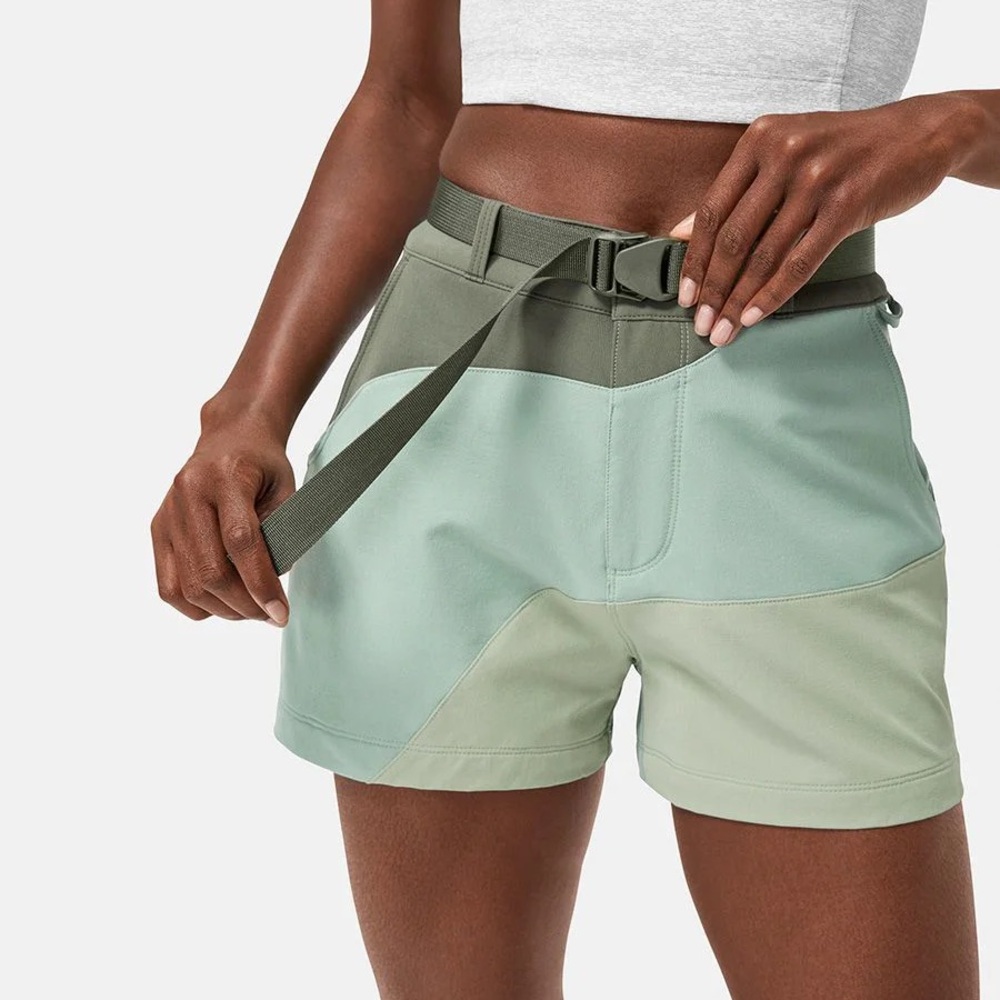 Outdoor Voices Green Rec Trek Colorblock Shorts